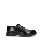 GREEN GEORGE Stringata uomo nera in pelle