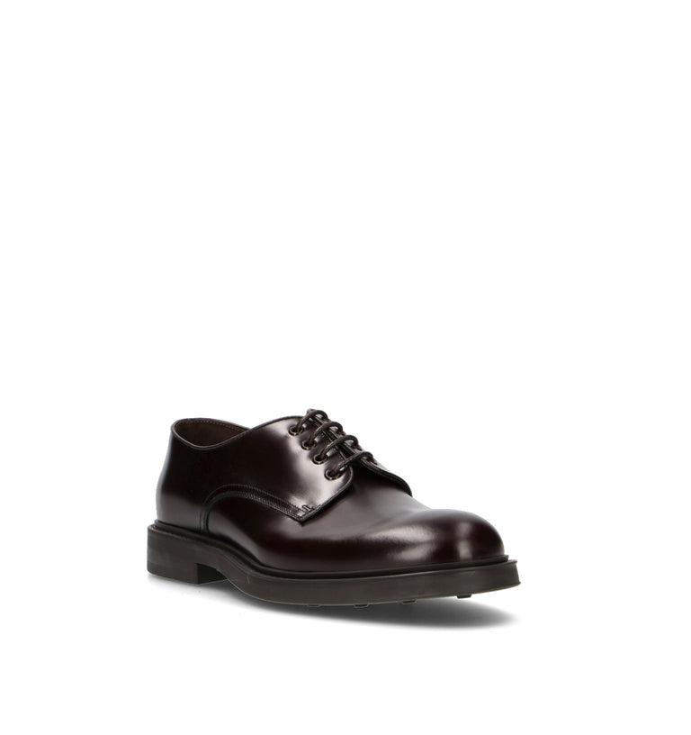 GREEN GEORGE Stringata uomo marrone in pelle