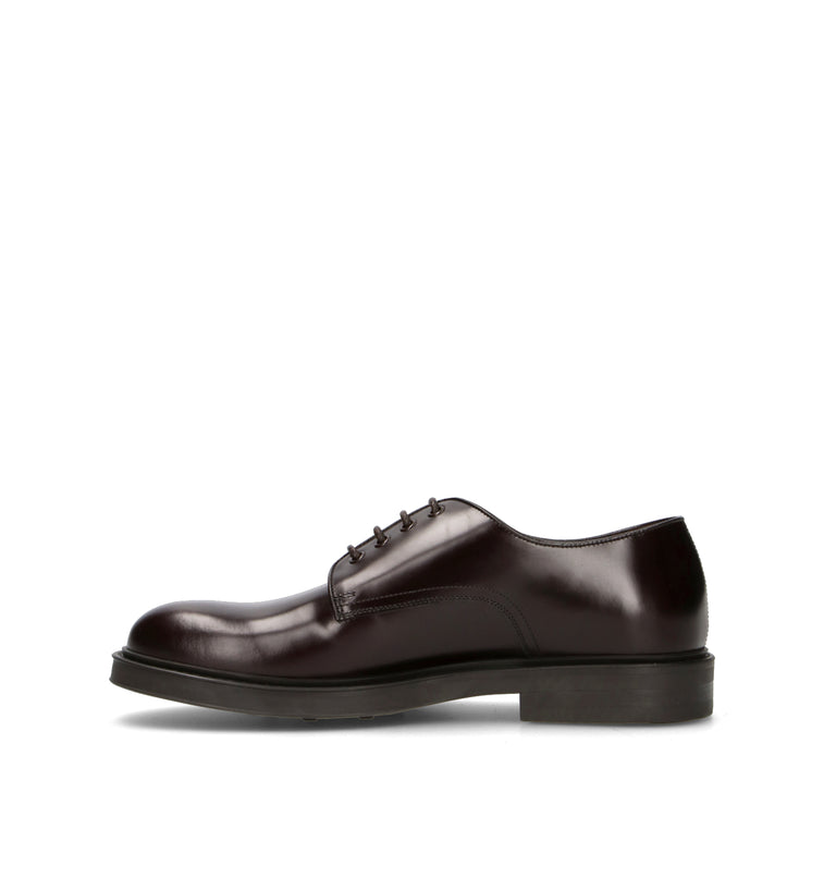 GREEN GEORGE Stringata uomo marrone in pelle