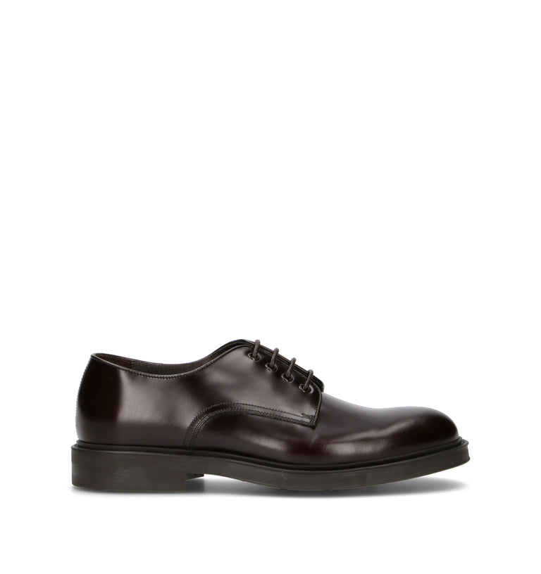 GREEN GEORGE Stringata uomo marrone in pelle