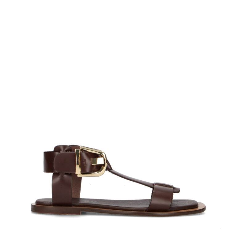 BIBI LOU Sandalo donna marrone in pelle