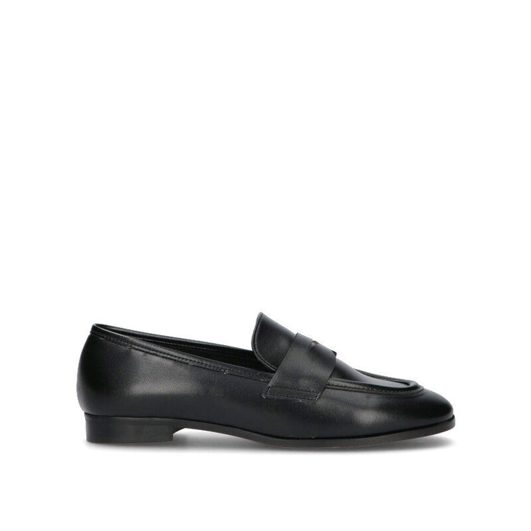 REBECCA VAN DICK Mocassino donna nero in pelle