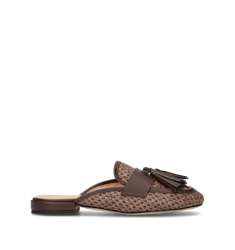 REBECCA VAN DIK Sabot donna marrone