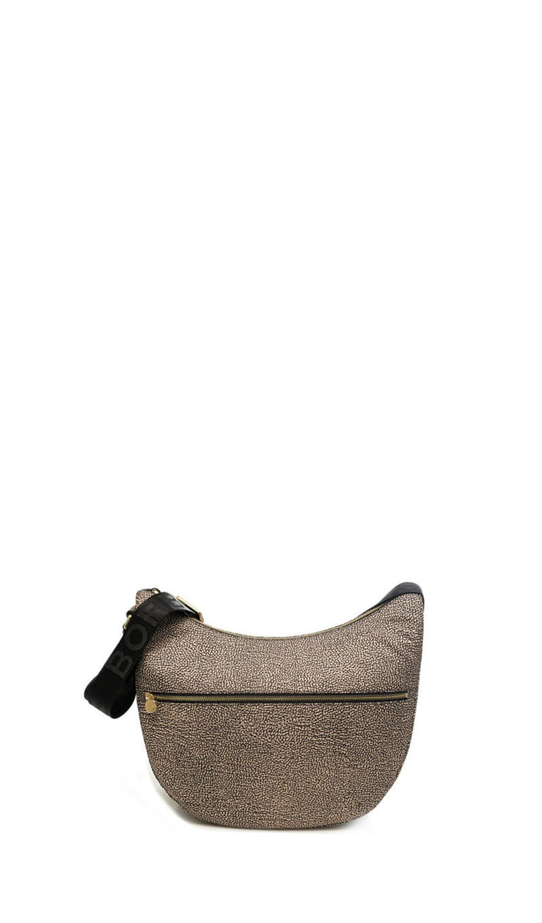 BORBONESE Borsa donna naturale/nero