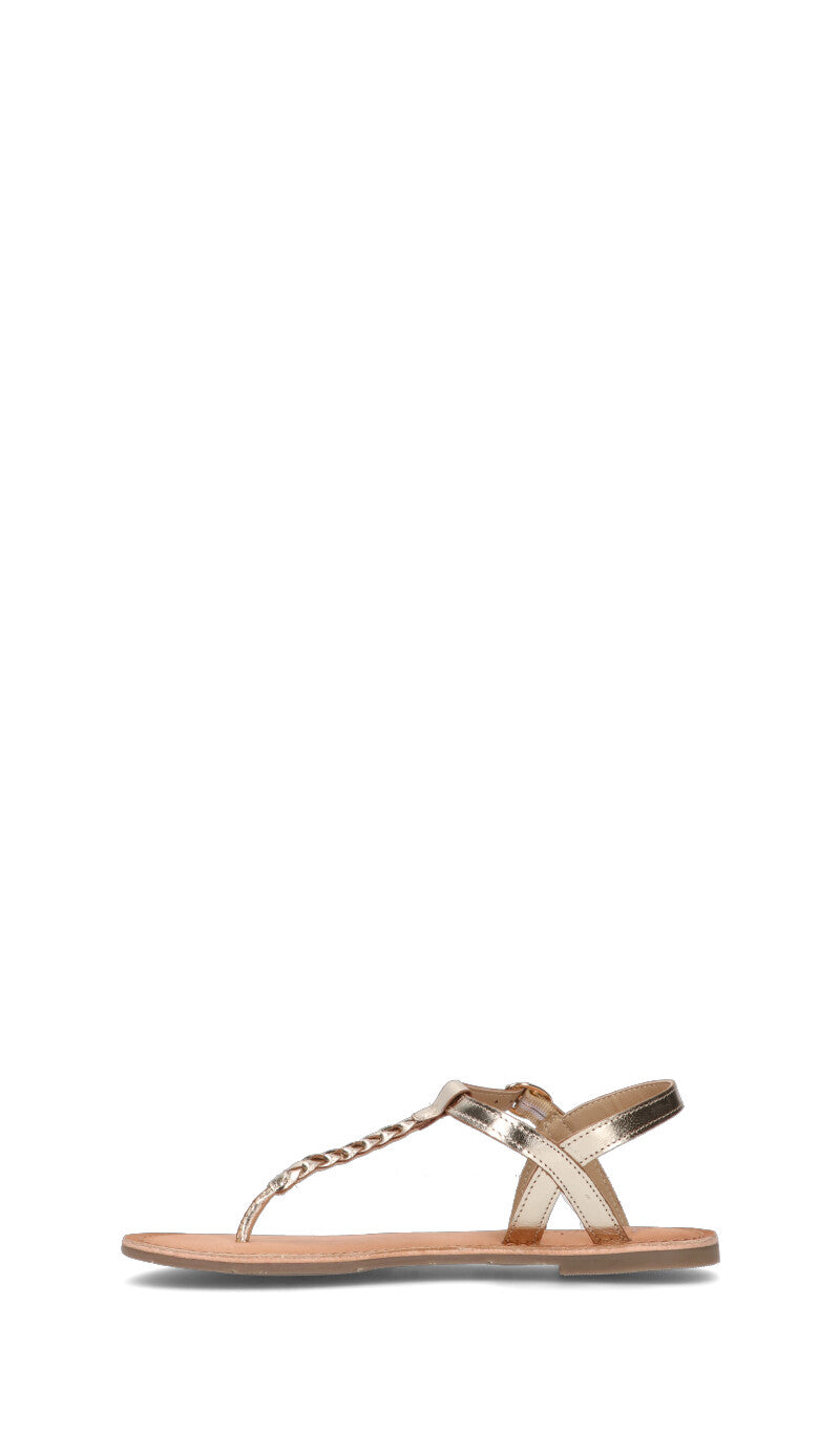 A.ENNIE Sandalo donna platino in pelle