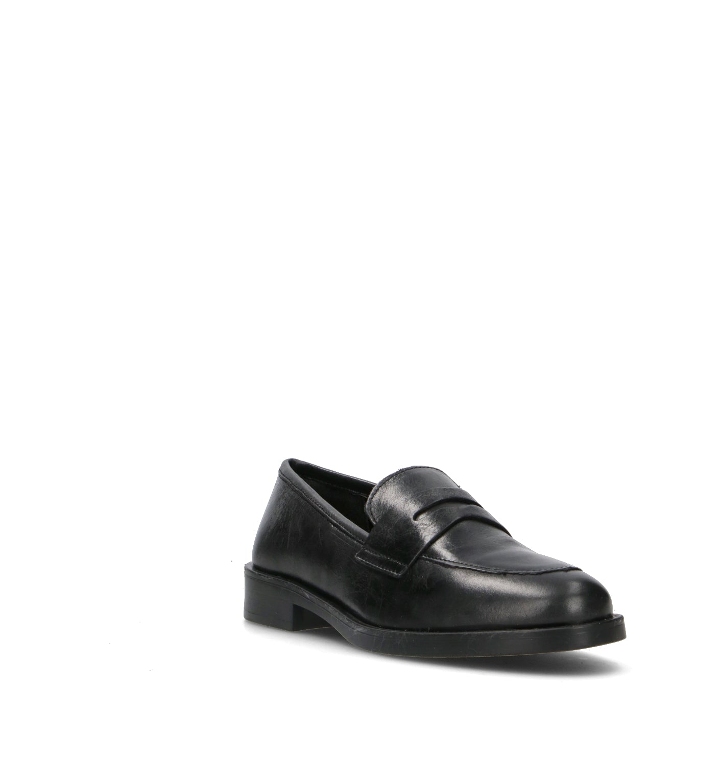 ROSA E ROSA Mocassino donna nero in pelle