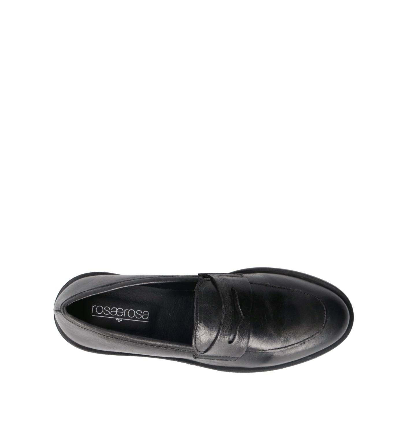 ROSA E ROSA Mocassino donna nero in pelle
