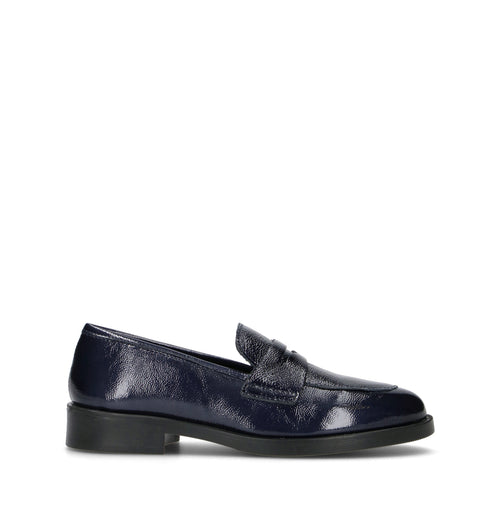 ROSA E ROSA Mocassino donna blu in pelle