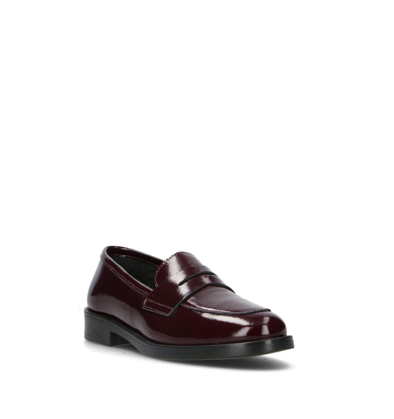 ROSA E ROSA Mocassino donna bordeaux in pelle