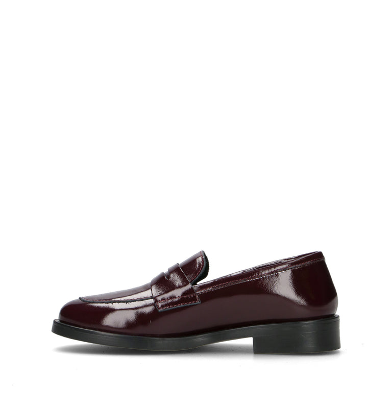 ROSA E ROSA Mocassino donna bordeaux in pelle