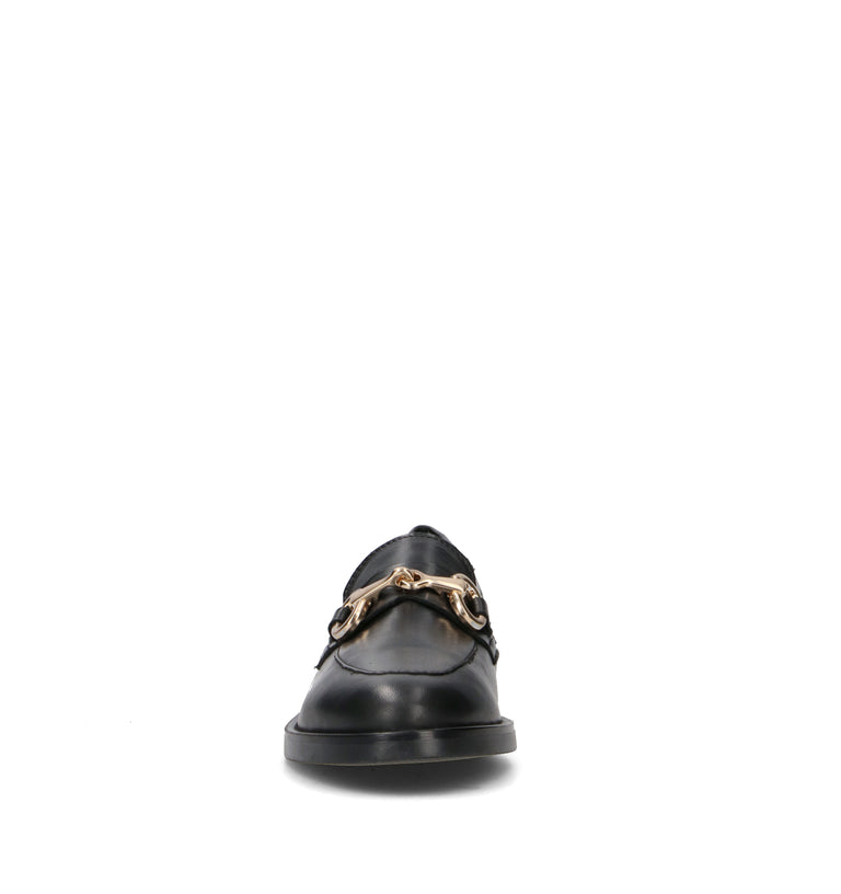 ROSA E ROSA Mocassino donna nero in pelle