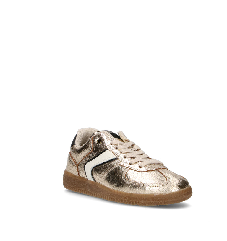 VERBENAS Sneaker donna oro in pelle