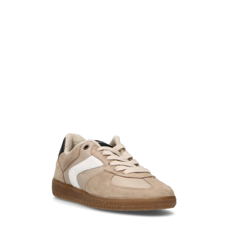 VERBENAS Sneaker donna beige in pelle