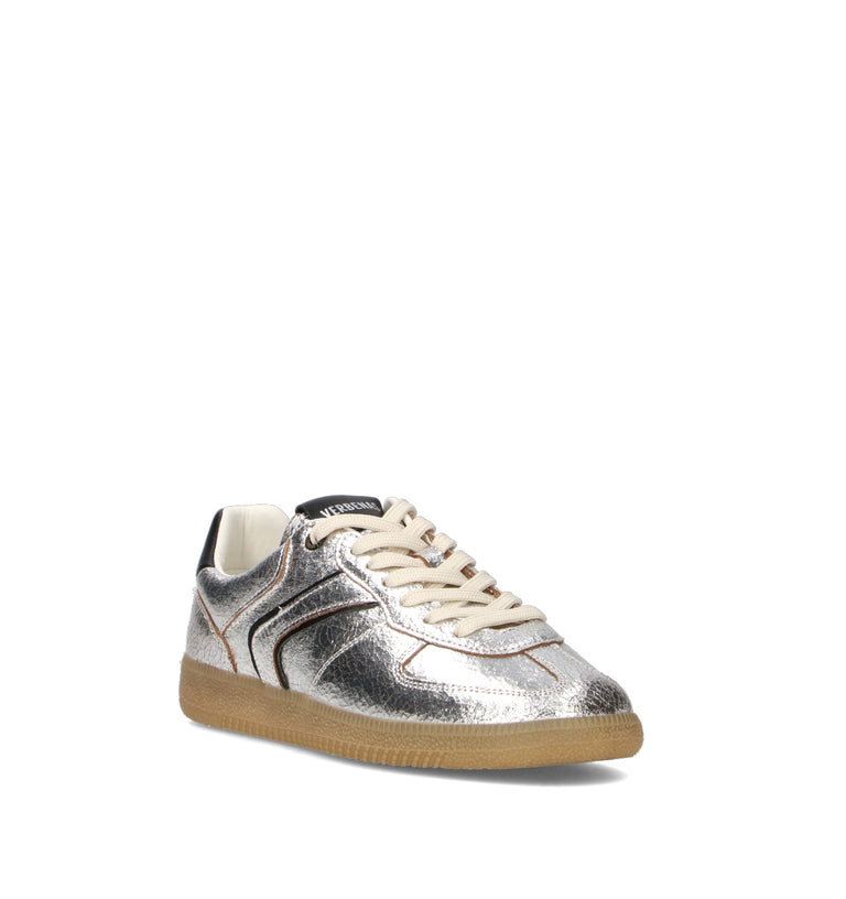 VERBENAS Sneaker donna argento in pelle