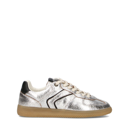 VERBENAS Sneaker donna argento in pelle
