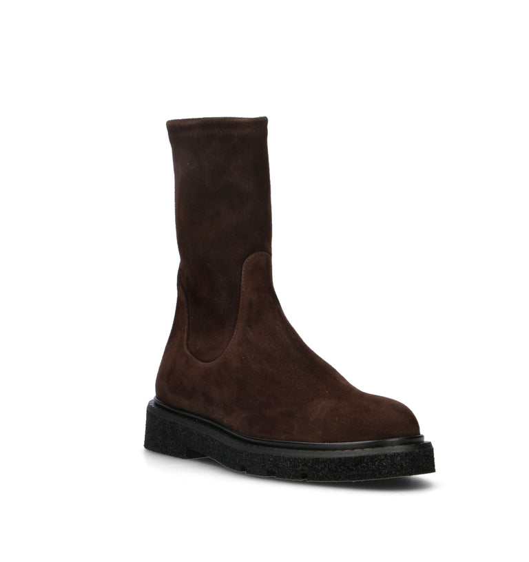 GUGLIELMO ROTTA Tronchetto donna marrone in suede