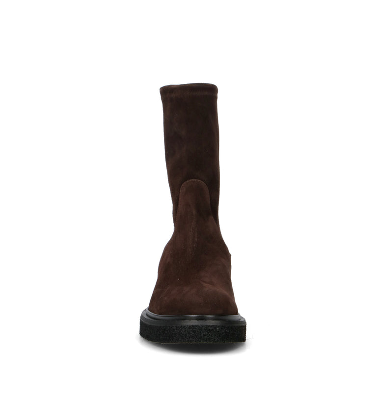 GUGLIELMO ROTTA Tronchetto donna marrone in suede
