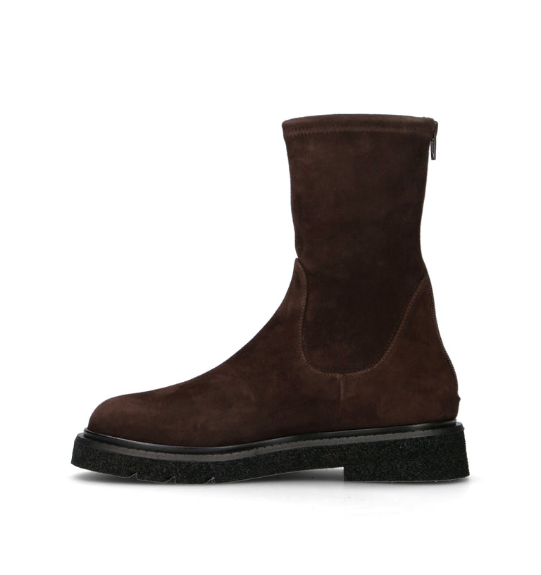 GUGLIELMO ROTTA Tronchetto donna marrone in suede