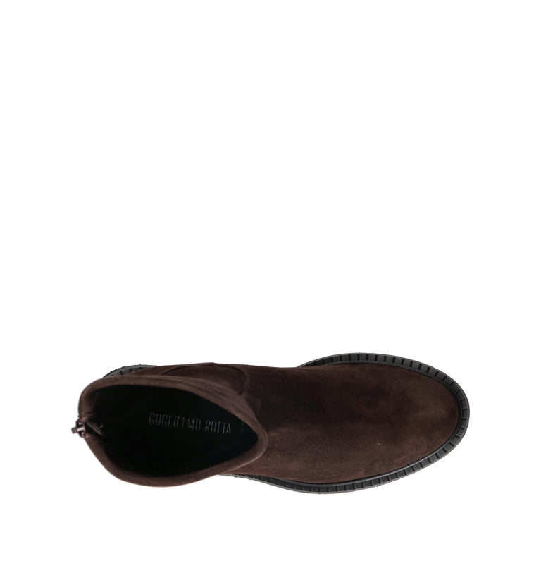 GUGLIELMO ROTTA Tronchetto donna marrone in suede