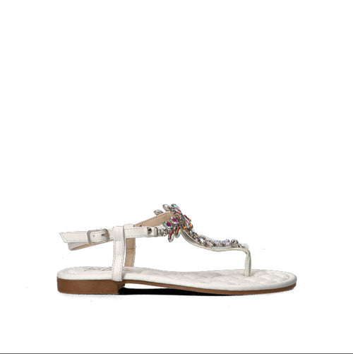 TOO LIKE Sandalo basso donna bianco/argento