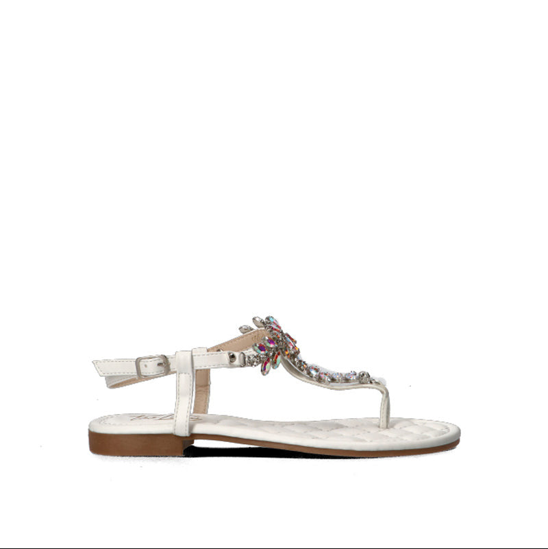 TOO LIKE Sandalo basso donna bianco/argento