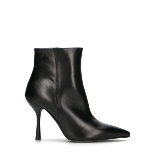 ALBANO Tronchetto donna nero in pelle