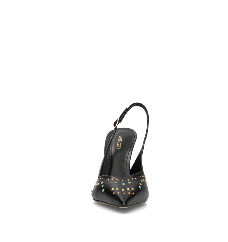 AREZZO Slingback donna nera in pelle