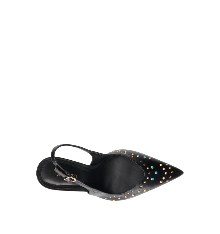 AREZZO Slingback donna nera in pelle