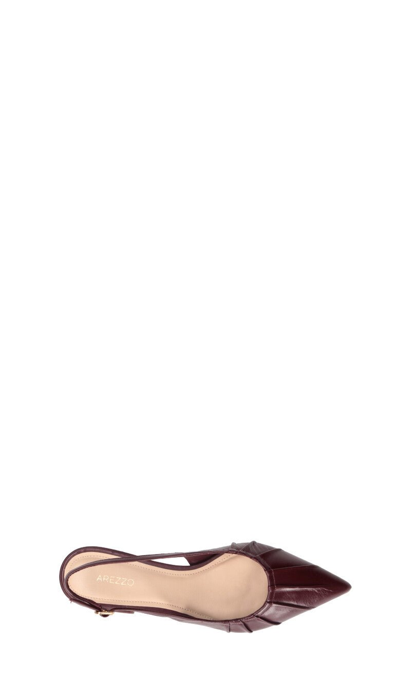 AREZZO Slingback donna bordeaux in pelle