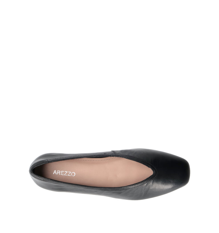 AREZZO Ballerina donna nera in pelle