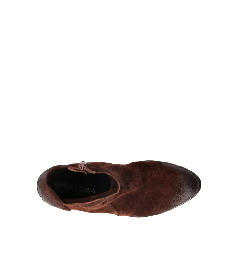 STRATEGIA Tronchetto donna marrone in suede