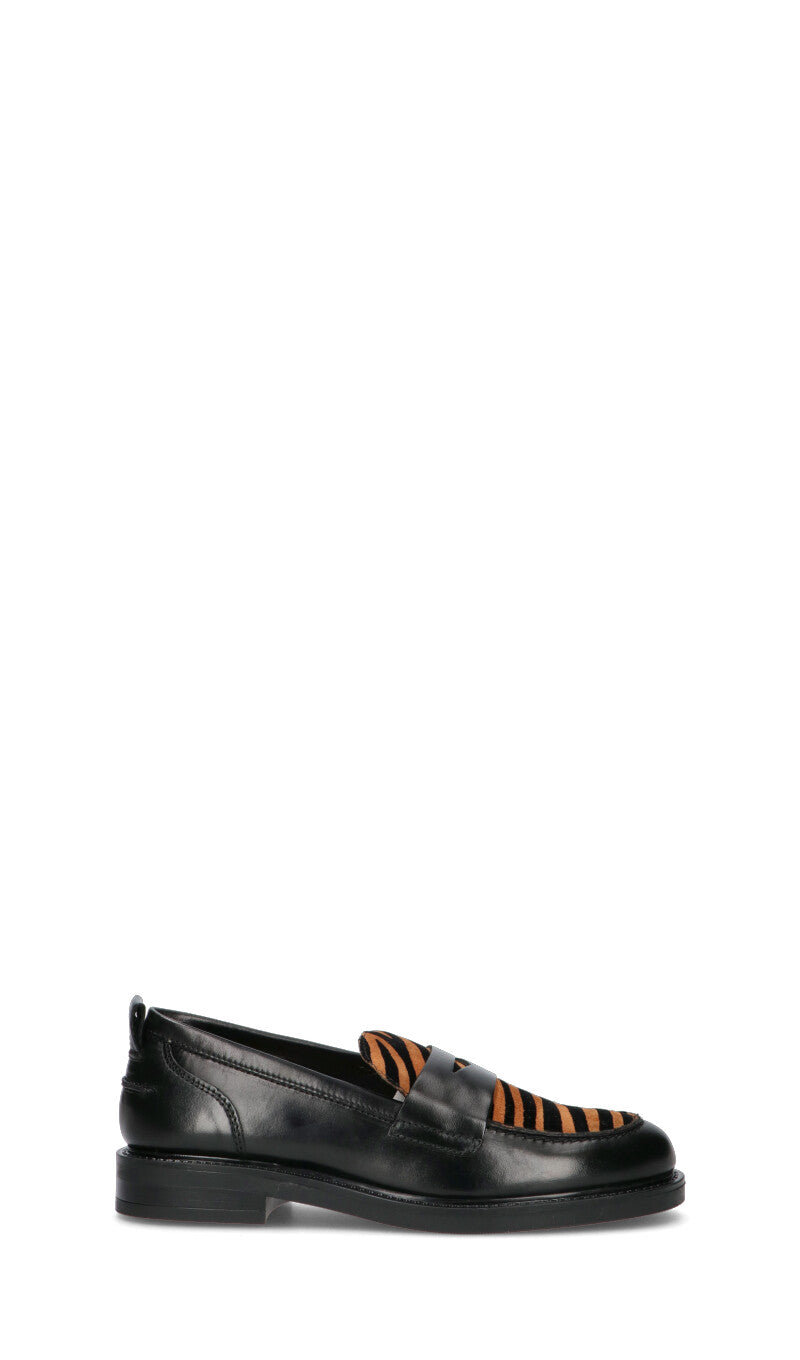 CARMENS Mocassino donna nero/zebrato in pelle