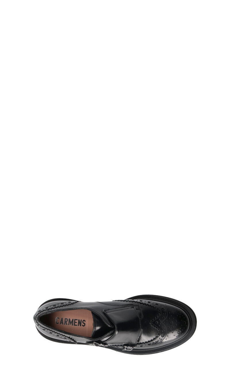 CARMENS Stringata donna nera in pelle
