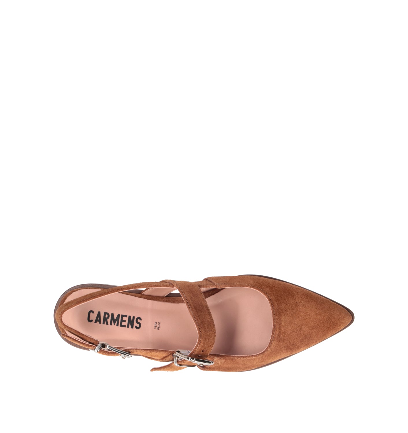 CARMENS Slingback donna marrone in suede