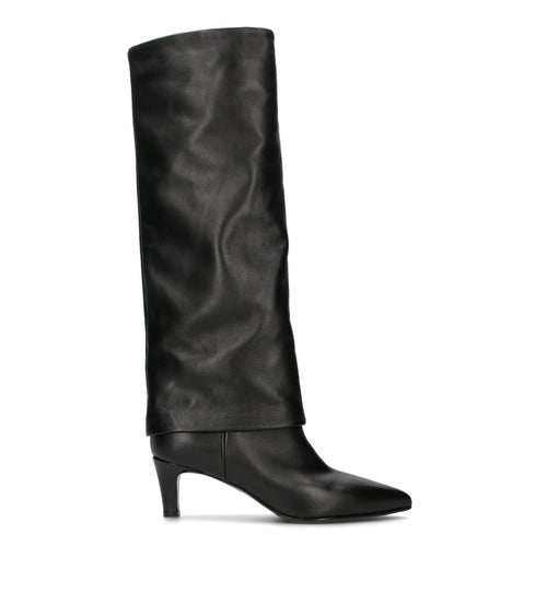 STRATEGIA Stivale donna nero in pelle