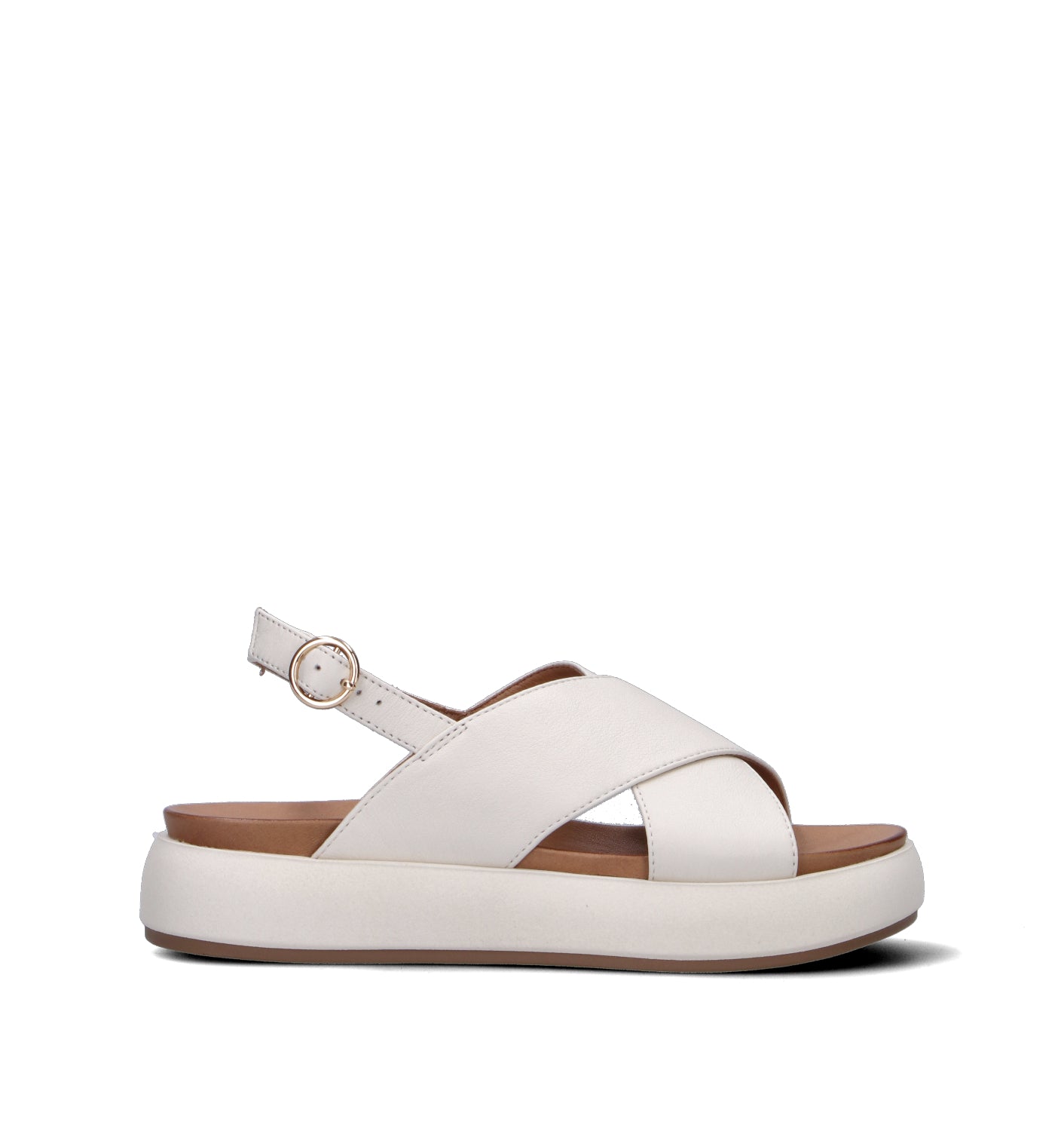 INUOVO Sandalo donna panna in pelle