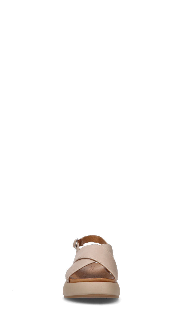 INUOVO Sandalo donna taupe in pelle