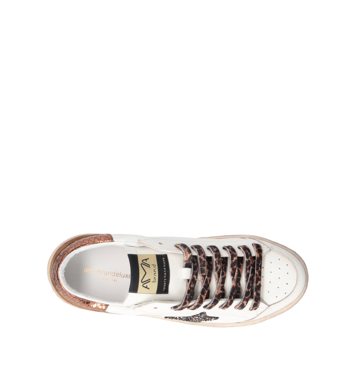 AMA-BRAND Sneaker donna bianca in pelle