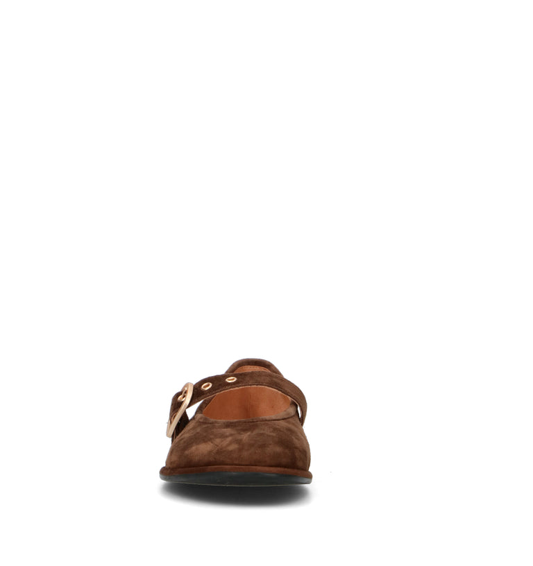 INUOVO Ballerina donna marrone in suede