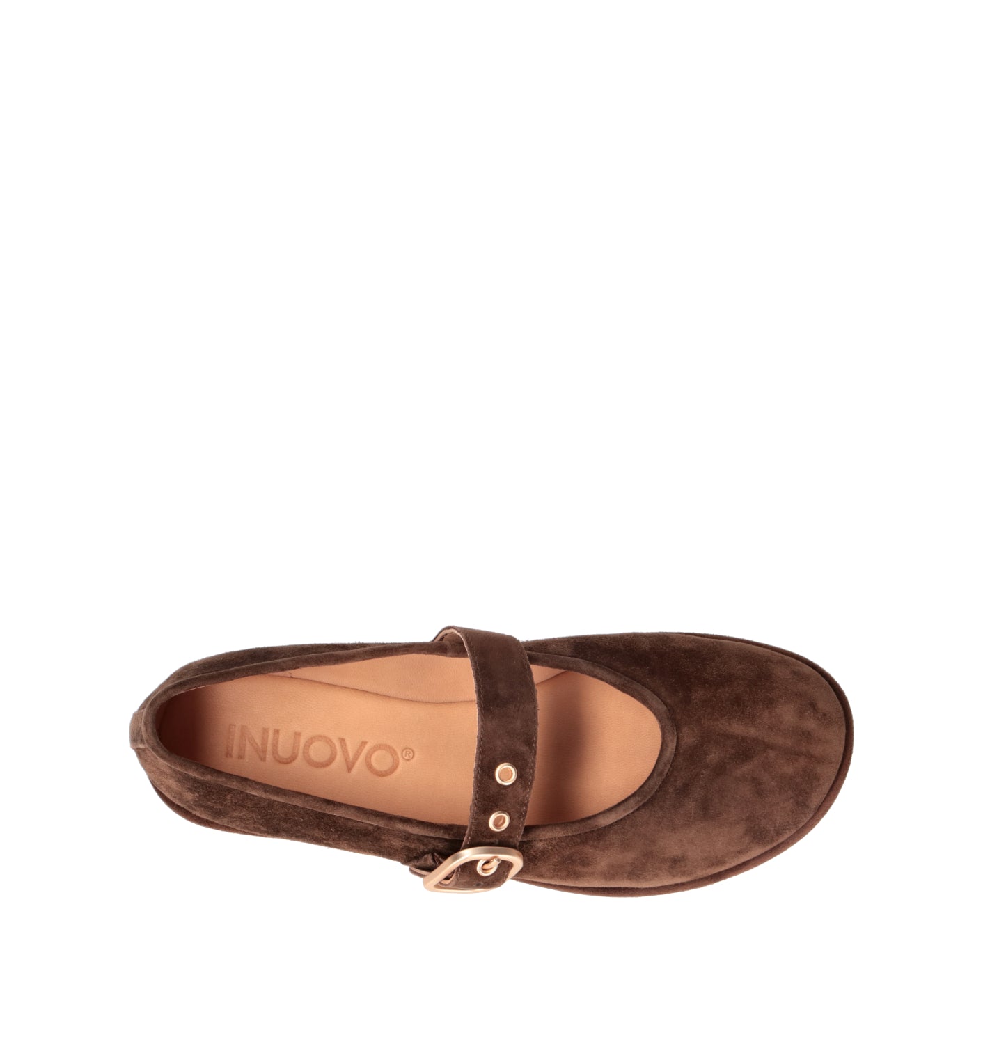 INUOVO Ballerina donna marrone in suede