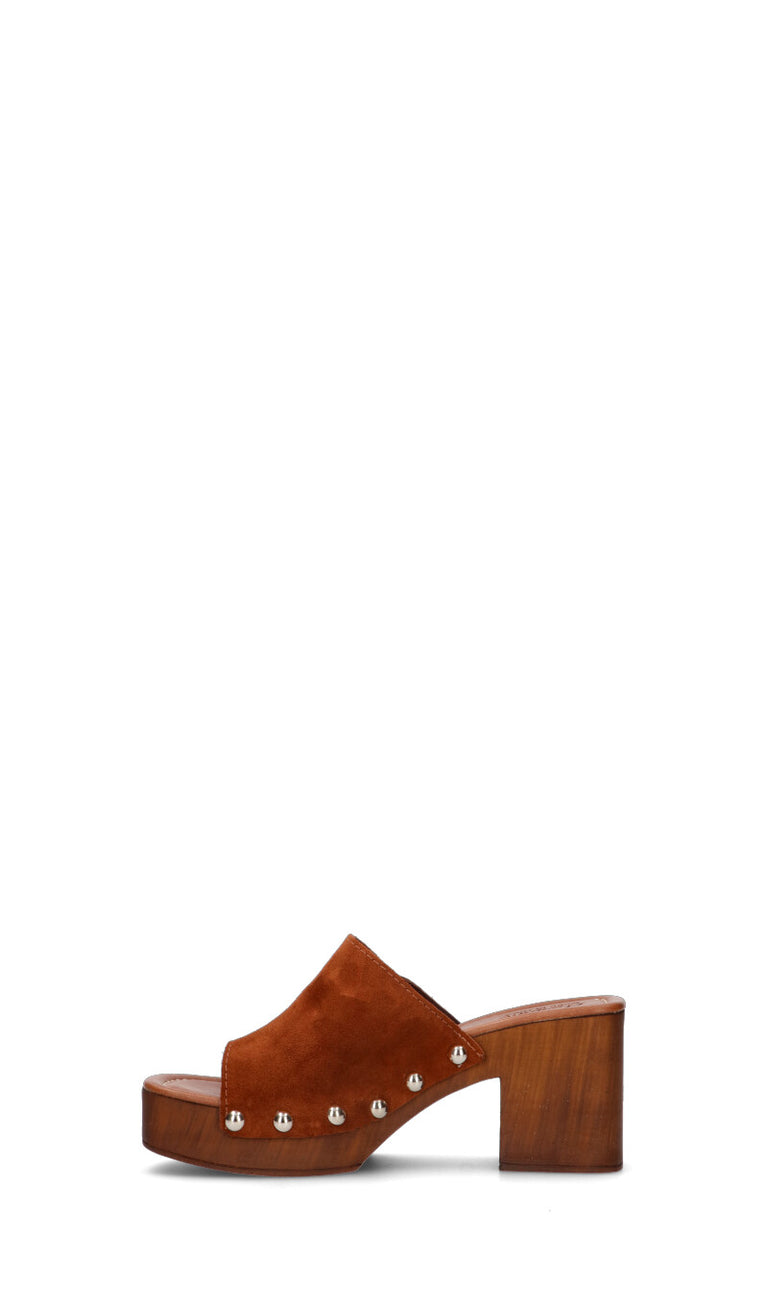 A.ENNIE  Zoccolo donna marrone in suede