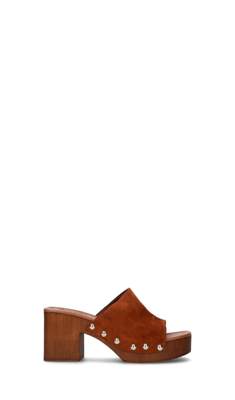 A.ENNIE  Zoccolo donna marrone in suede