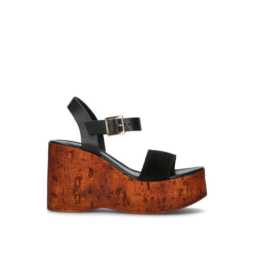 A.ENNIE Sandalo donna nero in pelle