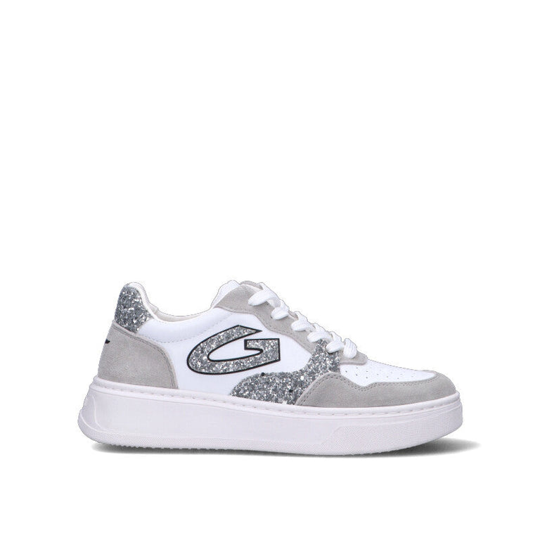 ALBERTO GUARDIANI Sneaker donna bianca/grigia/argento in suede