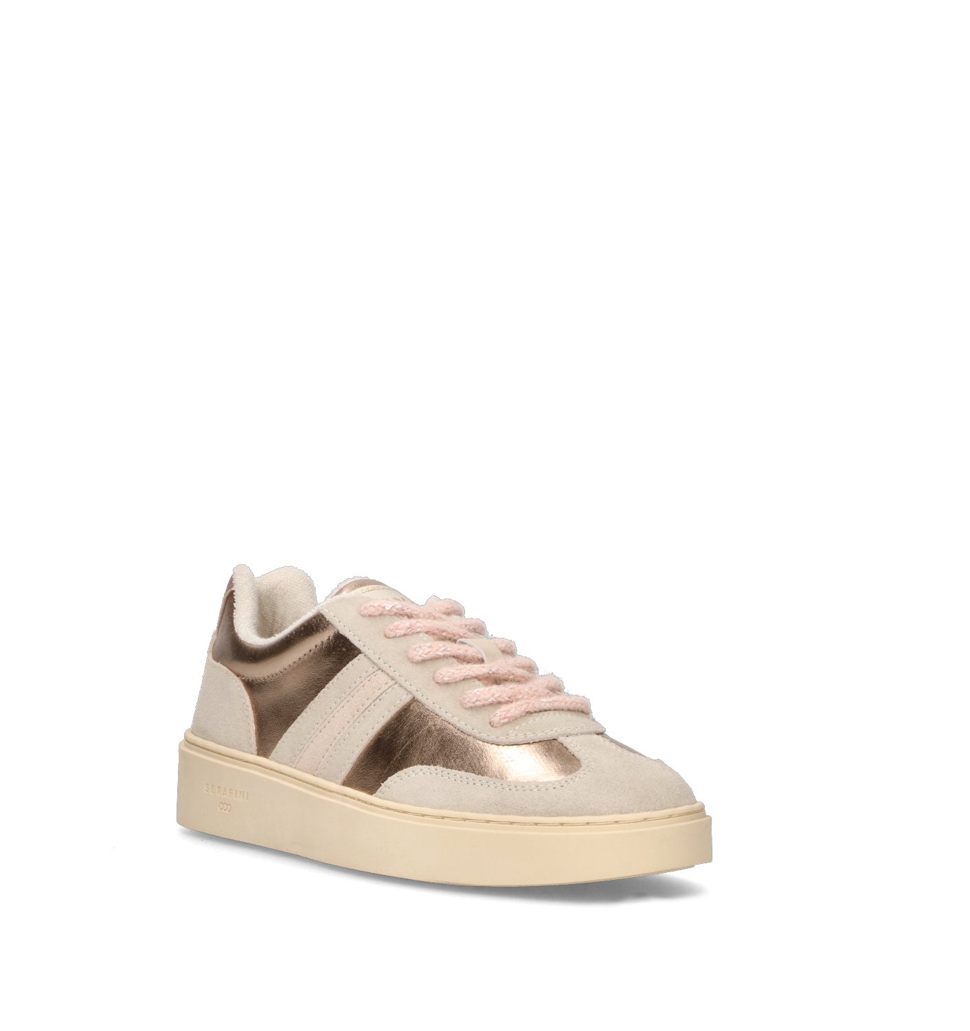 SERAFINI Sneaker donna bronzo/beige in pelle