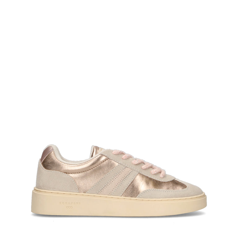 SERAFINI Sneaker donna bronzo/beige in pelle
