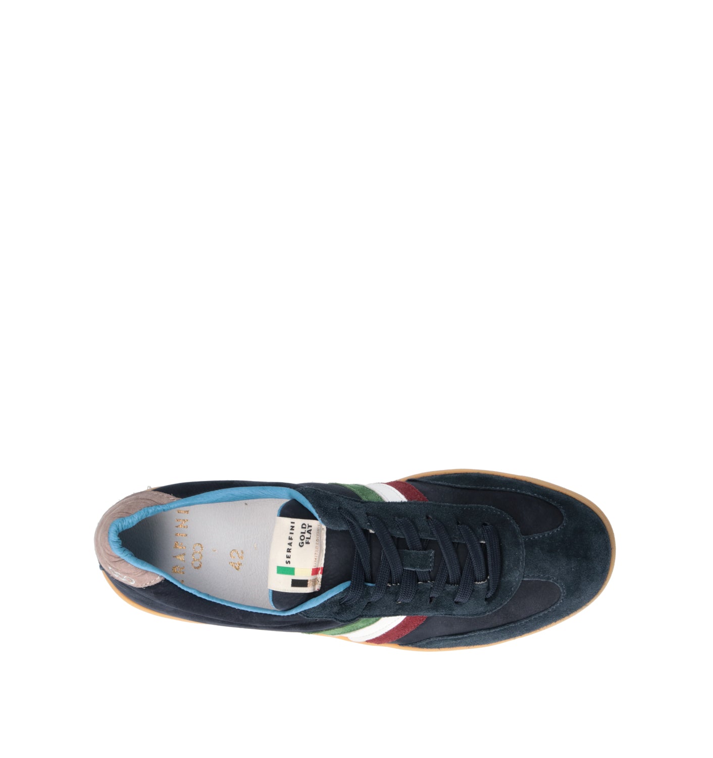 SERAFINI Sneaker uomo blu in suede