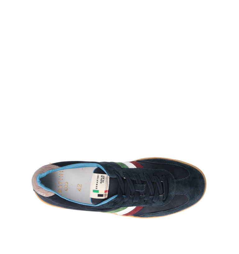 SERAFINI Sneaker uomo blu in suede