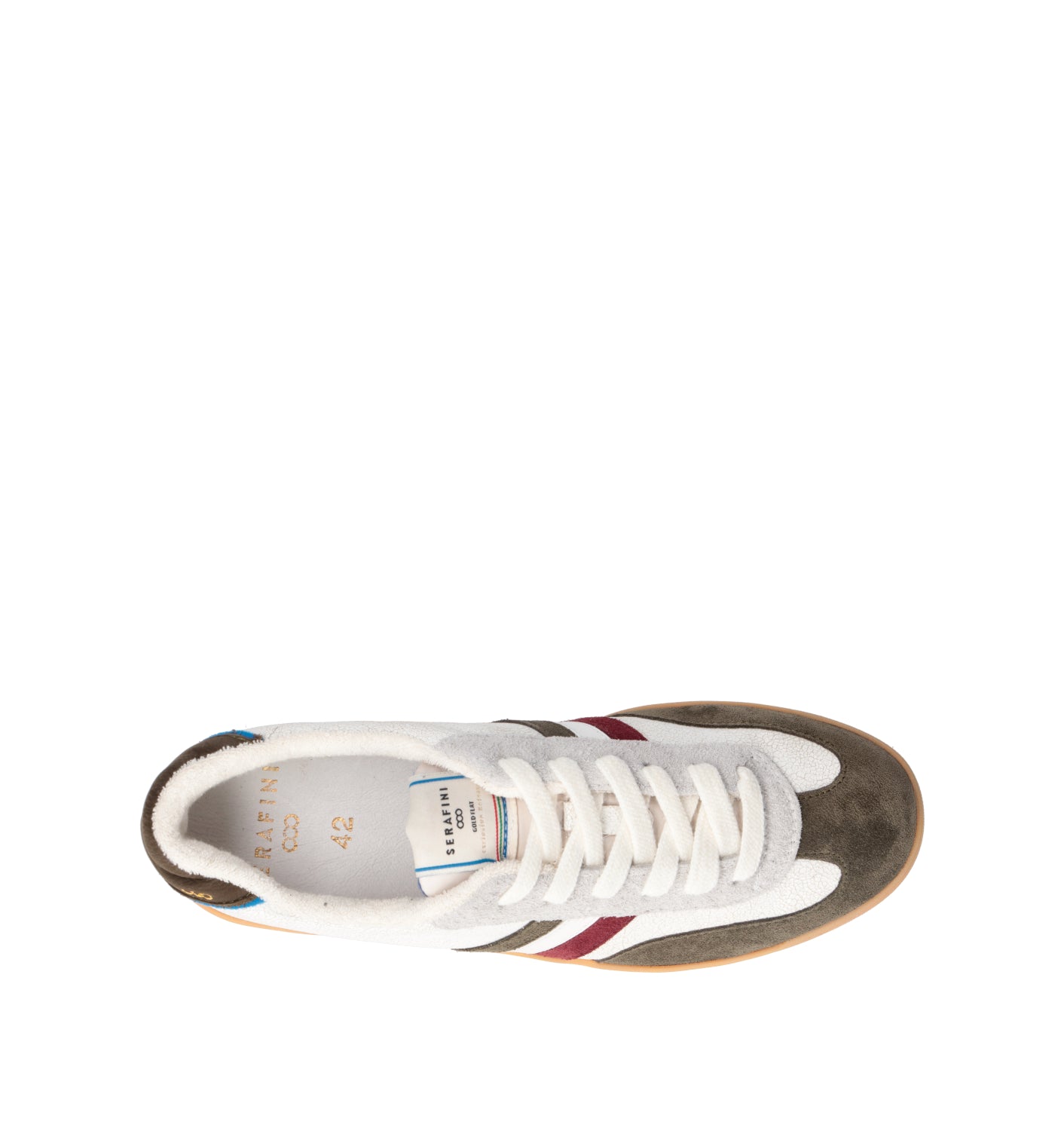 SEREAFINI Sneaker uomo bianca in pelle