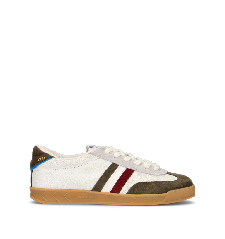 SEREAFINI Sneaker uomo bianca in pelle